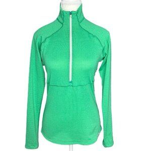 Patagonia Capilene 4 Expedition Weight 1/4 Zip‎ Green Base Layer Womens S 43661